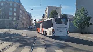 Helsingin raitiolinja 5H,5 Töölön halli-Rautatieasema-Katajanokan terminaali-Rautatieasema.