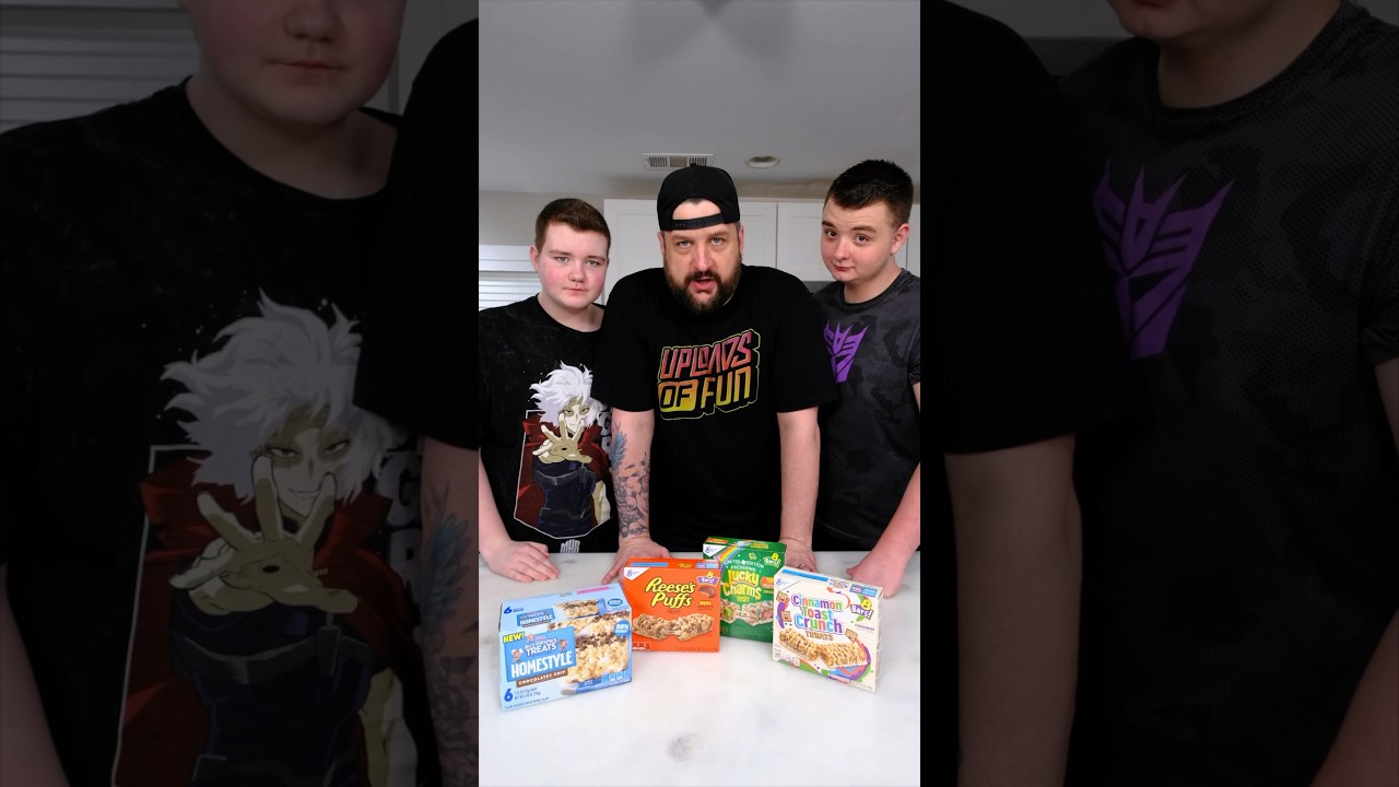 Cereal Bars Battle!! 😜🤣 #shorts #uploadsoffun