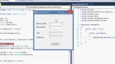 C# Delegates Call Firing An Event From Windows Forms GUI Based Code