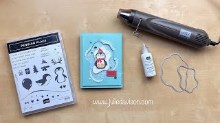 12 Days of Christmas in July: Day 10 | How to Use Puff Paint | Stampin' Up! Penguin Place Card