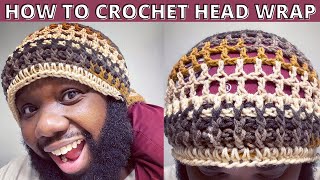 How to Crochet Head Wrap Pattern with  Mesh Crochet Stitch
