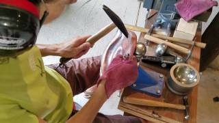 Hand Hammering Sculpture- Sarah Ek Muse At Studio 12