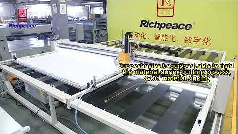 2024 Richpeace single needle frame quilting machine with supporting belt & automatic frame changer