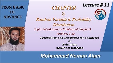 Lec 11: Cumulative Distribution Function to Probability Mass Function Walpole| Problem 3.12