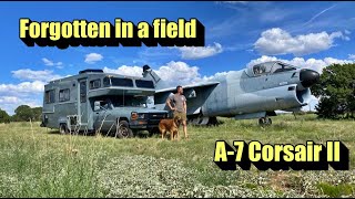: We found an abandoned fighter jet in a field, Vought A7 Corsair II..