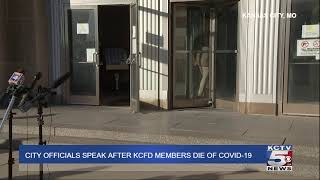 City officials hold press conference after KCFD members die of COVID-19