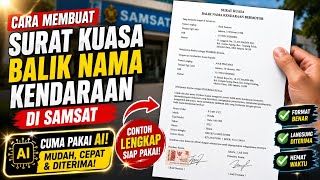 Cara Membuat Surat Kuasa Balik Nama Kendaraan di Samsat, Mudah dan Resmi Cara Membuat Surat Kuasa Balik Nama Kendaraan di Samsat, Mudah dan Resmi
