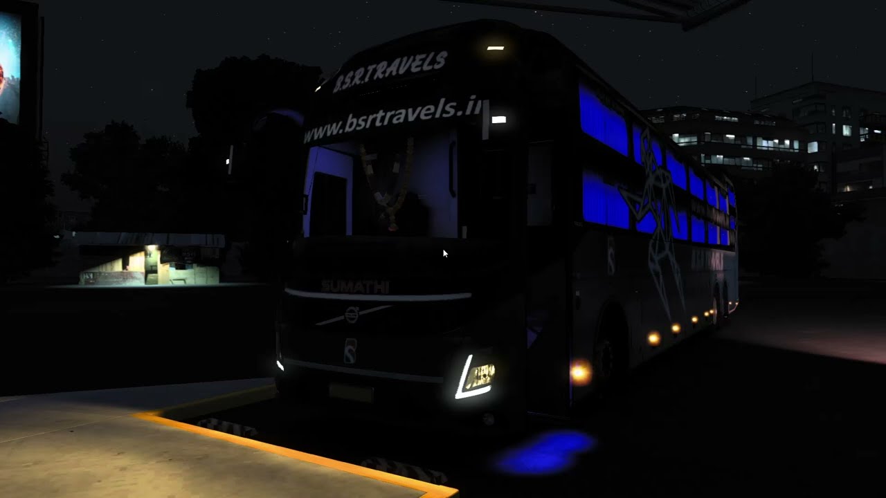 Indian ETS2 Mod Gameplay  from Tirupati to Srikalahasthi | BSR Travels Volvo 9600 🚍 I