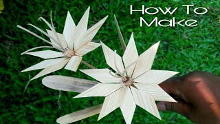 Easy And Amazing Bamboo Craft।। How to Make Flower Out Of Bamboo
