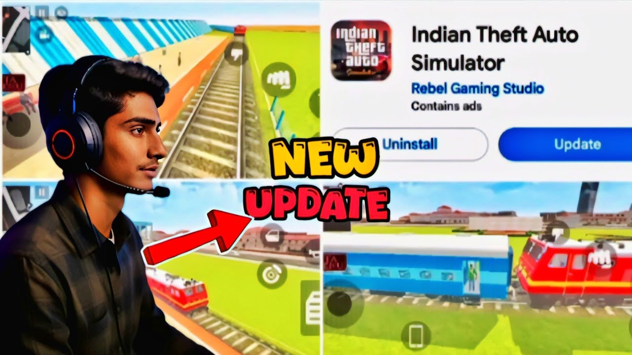 New train update + New features in // Indian theft auto simulator Game 