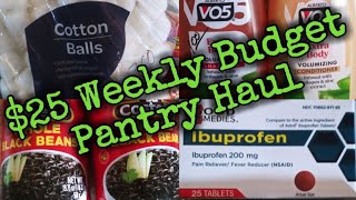 $25 Weekly Budget Pantry Haul 