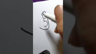 Vẽ con gà trống từ số 5 | How to draw rooster from number 5 #shortvideo #painting Vẽ con gà trống từ số 5 | How to draw rooster from number 5 #shortvideo #painting
