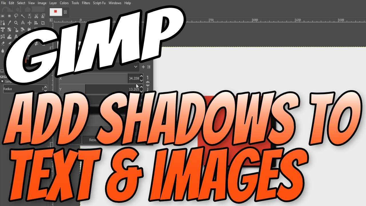How To Add A Shadow To Text Or An Image In Gimp 2 10 Tutorial Gimp How To Add A Shadow To Text Or An Image In Gimp 2 10 Tutorial Gimp