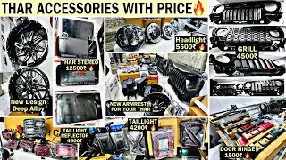 Highly Modified Thar Accessories 2024 | Thar 2024 modification 🤩 Thar modification with Price  😱