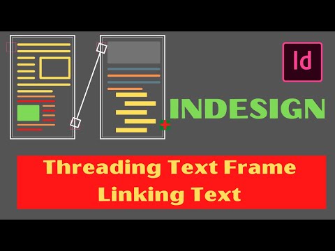 INDESIGN THREADING TEXT FRAME LINKING TEXT FRAME