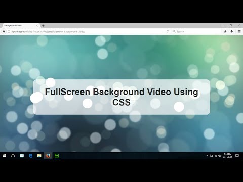 Fullscreen Background Video Using Css3 & Html5, Html Css Background Video, Html5 Loop Video