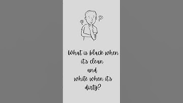 What is black when it’s clean and white when it’s dirty? #dailyriddles #shorts #riddles #reels