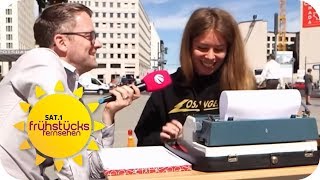 Generation Y im Test: Kann sie mit der Schreibmaschine schreiben? | SAT.1 Frühstücksfernsehen screenshot 1