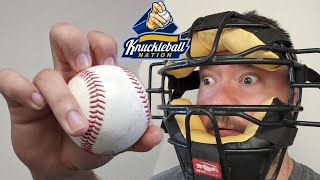 Pro Knuckleballer From Catcher's View