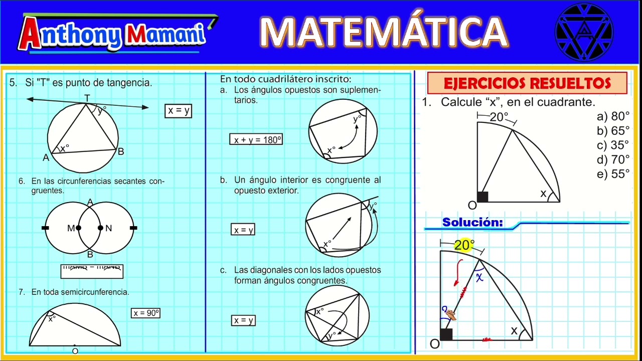 09. CIRCUNFERENCIAS II (Ángulos en circunferencias) AMN