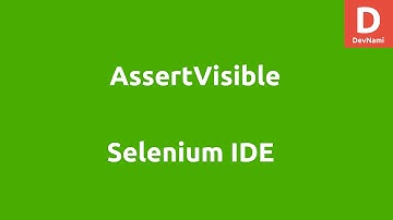 Selenium IDE assertVisible