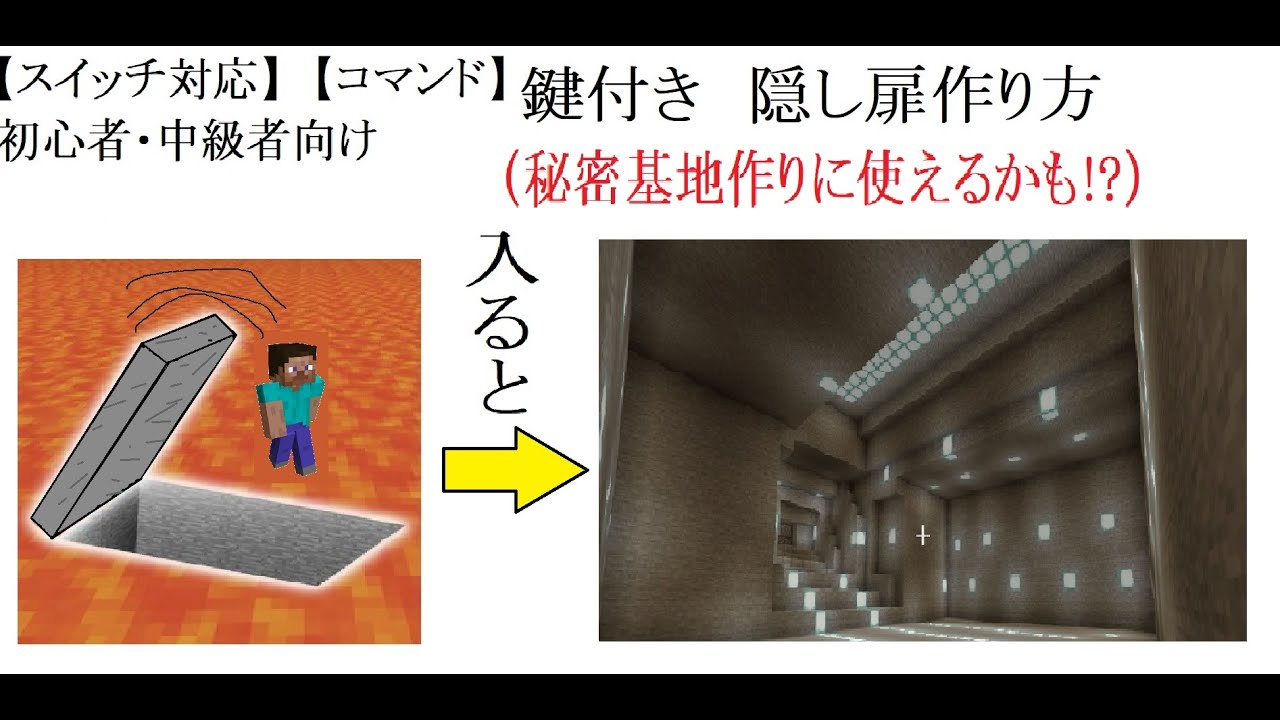 マイクラ コマンド Modなし 高クオリティ 鍵付き隠し扉の作り方 マイクラ マインクラフト コマンド スイッチ 簡単コマンド Youtube マイクラ コマンド Modなし 高クオリティ 鍵付き隠し扉の作り方 マイクラ マインクラフト コマンド スイッチ 簡単コマンド Youtube