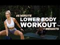 45 MIN LOWER BODY WORKOUT GLUTES HAMMIES With Repetition Weights