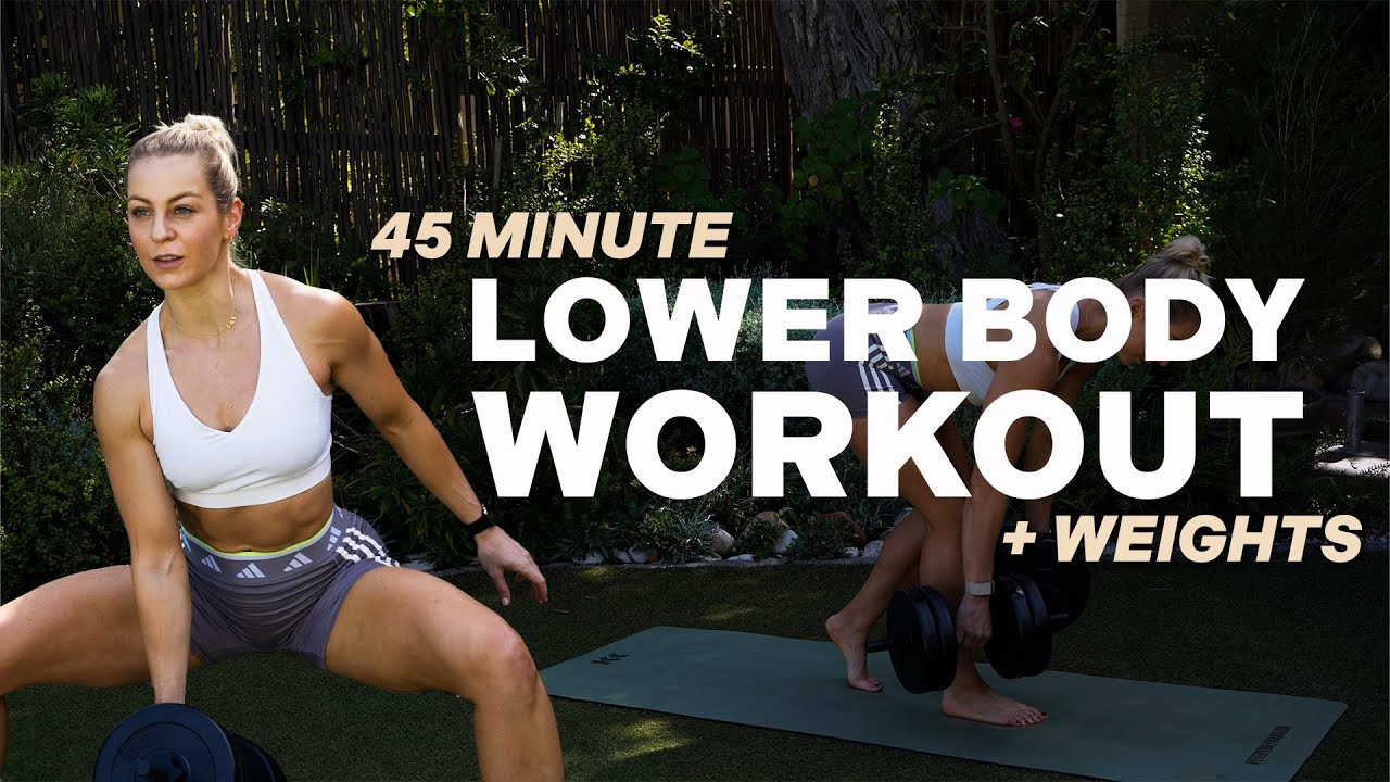 45 MIN LOWER BODY WORKOUT | GLUTES & HAMMIES | With Repetition | + Weights