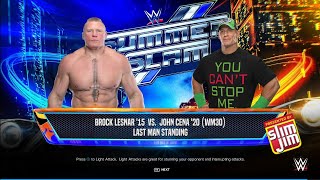 Brock Lesnar Vs John Cena - Last Man Standing Full Match | WWE 2k24