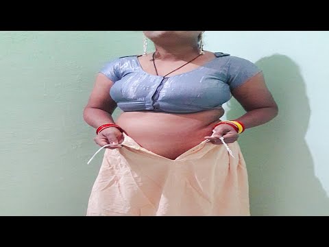 petticoat how to wear with saree ||petticoat draping women with orange colour saree