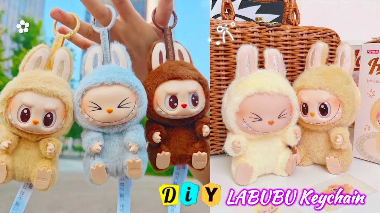 Make your own LABUBU Doll keychain at home 🥹 / art and craft / 5 minute crafts / paper craft / diy