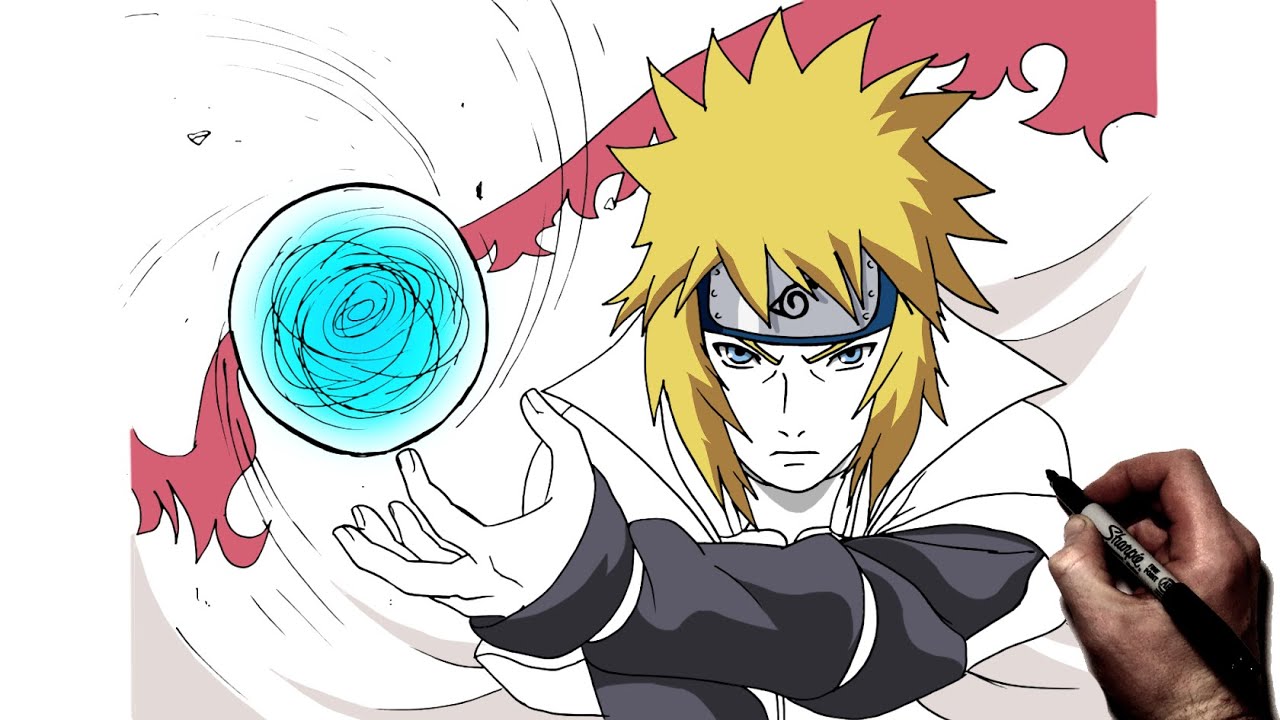 How To Draw Minato (Rasengan), Step By Step