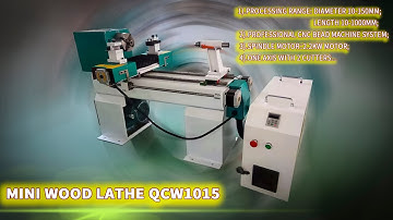 JINAN QUALITY CNC Mini Wood Lathe QCW1015 with 2 Cutters