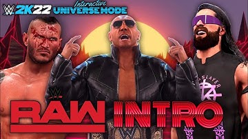 *NEW* WWE Raw Intro 🔥 | WWE 2K22 Universe Mode Interactive