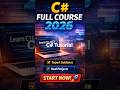 Learn C# in 2026 🚀 | Full Course Starting Now | #coding #programming2026