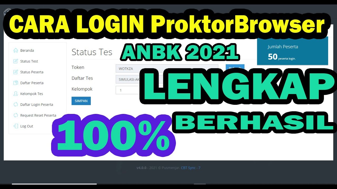 Cara Instal dan Login ExamBrowser Proktor ANBK 2021 Lengkap 100% Berhasil, simulasi AKM