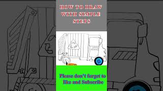 Short Garbage Truck Drawing Tutorial howtodraw