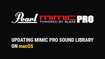 Pearl Mimic Pro: Updating Sound Library 1.0.2 on macOS