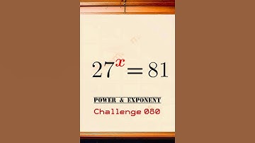Power & Exponent—Challenge 080 #viralmath #exponentialequations  #mathschallenge #mathsproblems