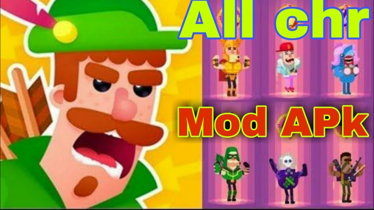 HOW TO DOWNLOAD BOWMASTER MOD APK ALL CHARAKTER UNLOCK  YouTube