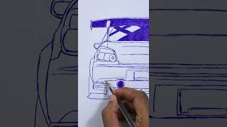 DIBUJANDO UN SUBARU IMPREZA #art #drawing #subaru #subaruimpreza #cardrawing #dibujo