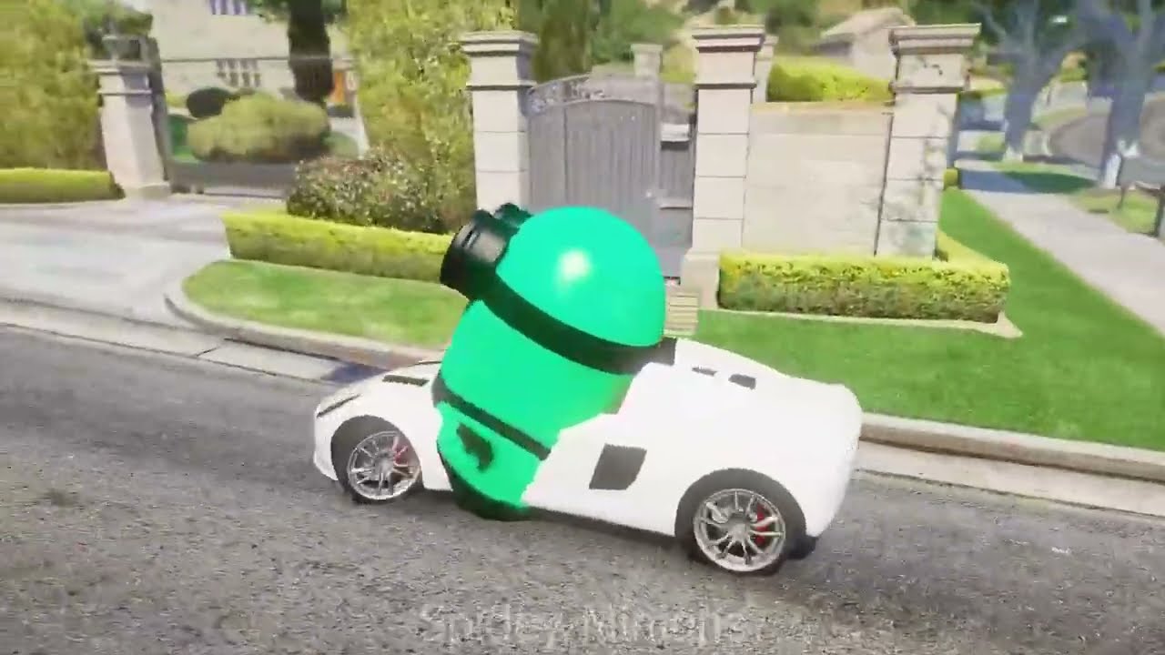 GTA 5 | Crazy Ragdoll - Spiderman On Rainbow Bridge With Minions (Funny Fails Compilations) 1