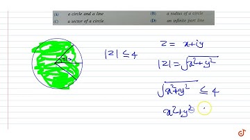The set of points in argand diagram which satisfy both `|z| lt=4|` and `arg=pi/3` is