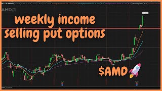 WEEKLY INCOME SELLING PUT OPTIONS ON AMD | THINKORSWIM | TRADE JOURNAL #4