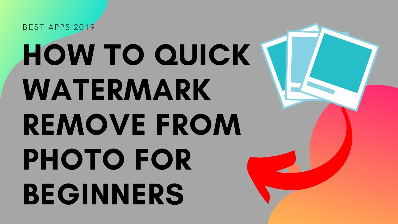 How to Quick WATERMARK REMOVE from Photo for Beginners
