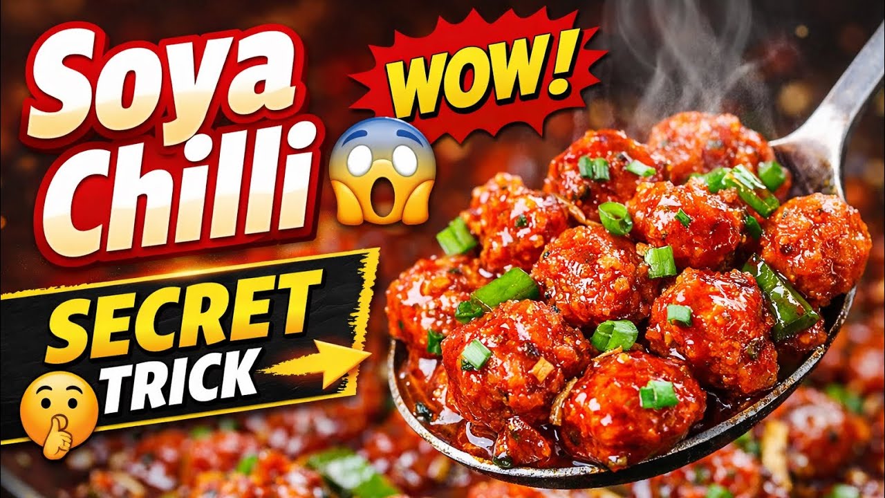 सोया चिली रेसिपी 😋 | Style Soya Chilli | Easy Veg Starter 