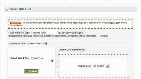 Custom Data Fields Tutorial Video