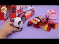 好痛！消防車受重傷了，快來和奇奇一起來修復受傷的消防車吧，奇奇的超級汽車修理廠| 寶寶玩具 | 兒童玩具 | 玩具巴士