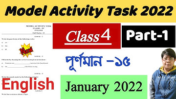 Class 4 English Model Activity Task January 2022