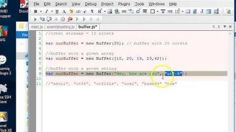 Node js tutorial for beginners - 8 - Buffers and Octets 1